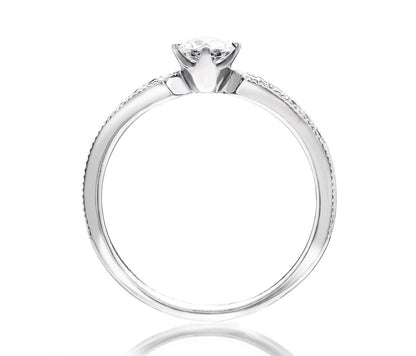 ドレープ 婚約指輪［選べるダイヤ品質・30日返品保証］