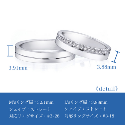 ミラグロ 単品  M's 結婚指輪［30日返品保証］　